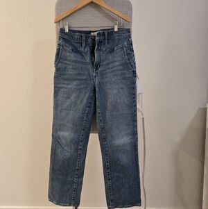 Madewell Slim Demi Boot Blue Denim Jeans